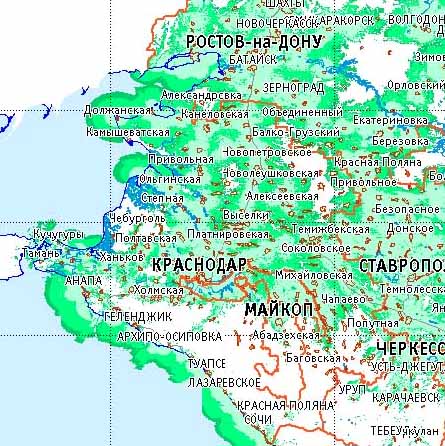 Карта Покрытия Мтс Краснодарский Край