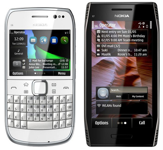 Nokia E6 & X7