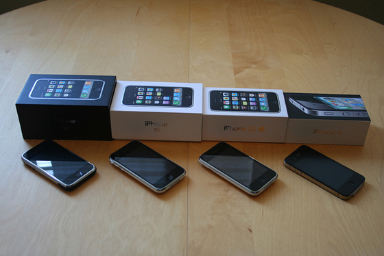 iPhone 2G, iPhone 3G, iPhone 3GS, iPhone 4